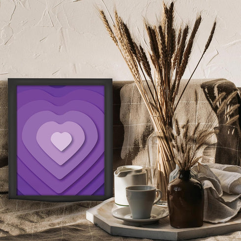 Posterizer 1 pcs-minimalistic purple girly aesthetic heart wall decor-Girls room art-Inspirational Women's Art-Gifts for Women-Gift for Girls, Tee...