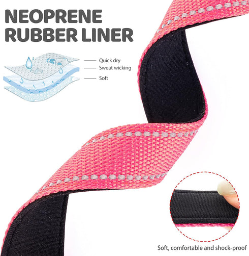 Polyester Dog Collar for Large Dogs Female Male,Durable Comfortable Padded Basic Dog Collars for Puppy Small Medium Breed with Quick Release Safet...