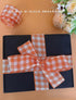 Pumpkin Orange and White Gingham Buffalo Plaid Ribbon? Autumn Thanksgiving Wired Edge Ribbon Halloween Christmas Wrapping Ribbon Wired Craft Decor...