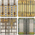 CoasterStone Absorbent Coasters, 4-1/4-Inch, "Frank Lloyd Wright Art Glass Collection", Set of 4...