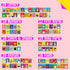 50 PCS Kid First Cognitive Flashcards,Double Sided Printed 7 in 1 Colorful Cards Alphabet,Numbers, Foods,Animals,Shapes,Colors with 3 Reclosable R...