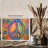 Posterizer 1 pcs- psychedelic funky hippie colorful peace sign 2-Fantasy & Fiction Art-Retro Art- Living Room Bedroom Decor- unframed wall art...
