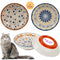 Nonslip Cat Bowls — Ceramic Cat Bowl Whisker Friendly Shallow Cat Food Dish Cute Flat Cat Bowl Wide Small Cat Feeding Bowls, 3PCS, Anti Whisker Fa...