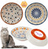 Nonslip Cat Bowls — Ceramic Cat Bowl Whisker Friendly Shallow Cat Food Dish Cute Flat Cat Bowl Wide Small Cat Feeding Bowls, 3PCS, Anti Whisker Fa...