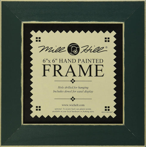 Mill Hill Wooden Frame, 6 by 6-Inch, Matte Green...