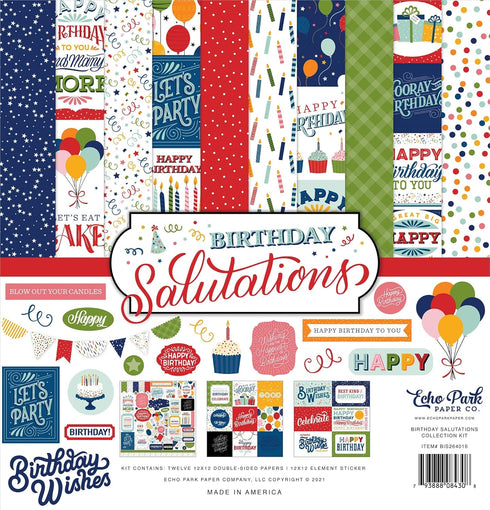 Echo Park Paper Company Birthday Salutations Collection Kit...
