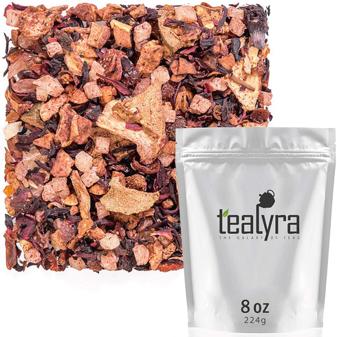 Tealyra - Aloha Hawaii - Pineapple - Hibiscus - Guava - Strawberry - Herbal Fruity Loose Leaf Tea - Hot or Iced - Caffeine Free - 224g (8-ounce)...