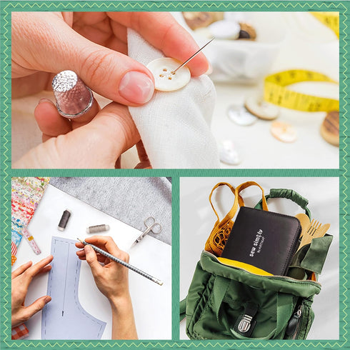 ARTIKA Sewing Kit for Adults and Kids - Small Beginner Set w/Multicolor Thread, Needles, Scissors, Thimble & Clips - Emergency Repair and Travel K...