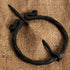 Hand -forged Twisted S shape Brooch with Twisted clock pin Medival design unisex for cloak...