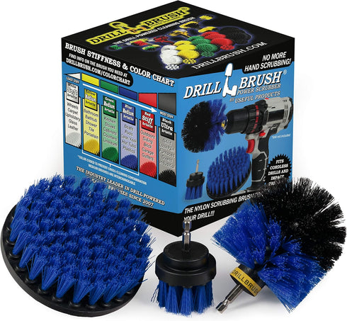Kayak - Cleaning Supplies - Drill Brush - Boat Accessories - Hull, Deck, Fiberglass, Gel Coat, Carpet, Seats - Spin Brush Kit - Pond Scum, Oily Re...