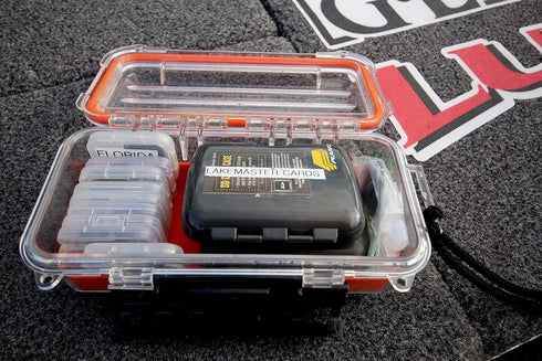 Plano Guide Series 3500 Field Box Waterproof Case, Orange, Small, Waterproof Dry Box with Wrist Strap for Boat, Kayak, and Camping, Outdoor Gear S...