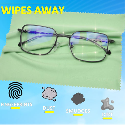Eco-Fused Microfiber Cleaning Cloths - 12 Pack - Ideal for Cleaning Glasses, Spectacles, Camera Lenses, iPad, Tablets, Smartphones, iPhone, Androi...
