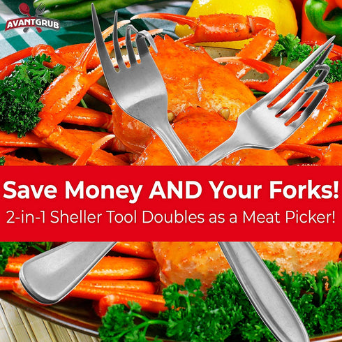 Ultra Durable, Super Easy Seafood Sheller 6Pk. Serrated Knife Perfect for Cracking Lobster, Crab, Crawfish or Deveining Shrimp. BPA Free, Portable...
