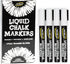 4-Pack White Erasable Chalk Markers - Non-Toxic, Water-Based, Reversible Tips For Kids & Adults, Glass & Chalkboards...