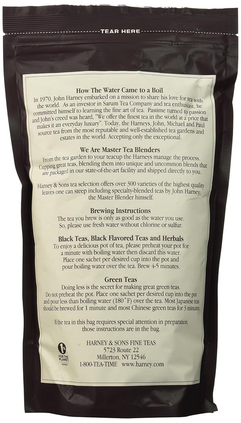 Harney & Sons Bag of Sachets, Green Hot Cinnamon Spice 50 Count...