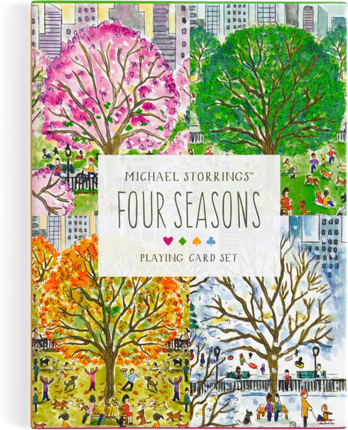 Galison Four Seasons – Playing Card Set Includes 2 Standard Card Decks Featuring Unique Cityscapes and Landscapes Throughout...