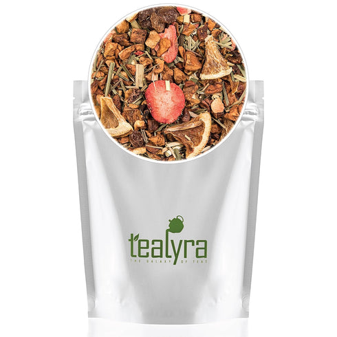 Tealyra - Lovely Lemongrass - Strawberry - Orange - Fruity Herbal Loose Leaf Tea - Hot and Iced Drink - Vitamins and Antioxidants Rich - Caffeine ...