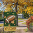 Fall Football Welcome Garden Flag 12 x 18 Inch Vertical Double Sided Burlap, Autunm Leaves Yard Flags for Yard Thanksgiving Holiday Outside Outdoo...
