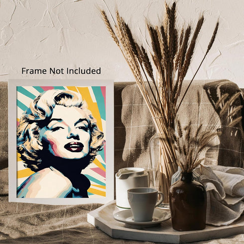 Posterizer 1 pcs- Marilyn Monroe inspired-glam chic retro print-Famous Figures Art Collection-Abstract & Modern Art- Living Room Bedroom Decor- un...