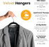 Utopia Home Velvet Hangers 30 Pack - Non-Slip Suit Hangers with 360 Degree Rotatable Hook - for Pants, Coats, Shirts & More (Black)...