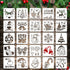 25 pcs Christmas Stencils Reusable, 6x6" Christmas Stencils for Painting on Wood, Plastic Drawing Painting Spraying Template for Greeting Cards, X...