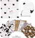 Soimoi Cat Print Precut 5-inch Cotton Fabric Quilting Squares Charm Pack DIY Patchwork Sewing Craft- Brown, Grey, Black & White...