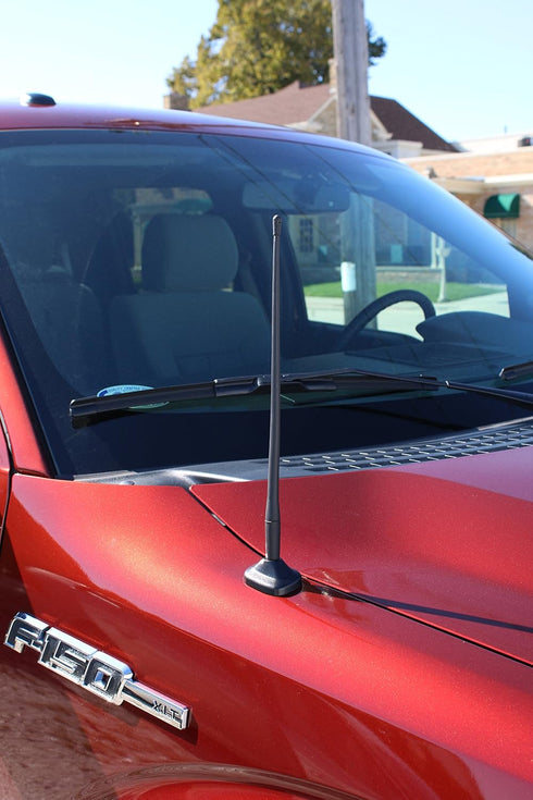 AntennaMastsRus - 13 Inch All-Terrain Flexible Rubber Antenna is Compatible with Jeep Wrangler TJ - YJ (1987-2006) - Spring Steel Internal Core...