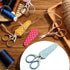 4 Pieces Embroidery Scissors Sewing Stork Scissors and 4 Pieces Leather Scissor Sheath Little Stainless Steel Sharp Scissors for Sewing Crafting T...
