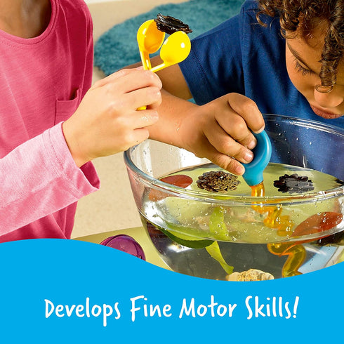 Learning Resources Helping Hands Fine Motor Tool Set Toy - 4 Pieces, Ages 3+ Fine Motor and Sensory Play Toys, Toddler Tweezers, Sensory Bin Toys...