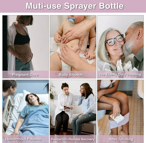 TopQuaFocus 12oz Perineal Bottle for Postpartum Care Portable Travel Peri Sprayer Bidet Postpartum Recovery Essentials After Birth Cleaning for Wo...