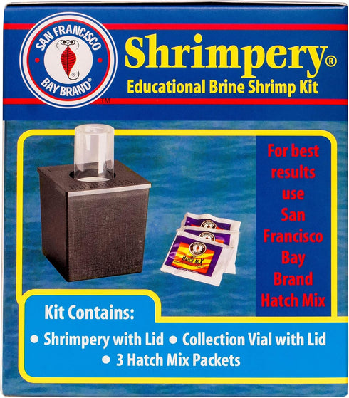 San Francisco Bay Brand Shrimpery Brine Shrimp Kit for Hatching Baby Brine Shrimp Eggs | Excellent Food Source Baby Aquarium Fish, Freshwater, Ree...