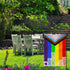 Pride Progress Garden Flag, Everyone is Welcome Here Small Yard LGBTQ Rainbow Garden Flag for Pride Month Outside Outdoor Hanging Decorations 12x1...