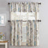 No. 918 Hoot Owl Print Semi-Sheer Rod Pocket Kitchen Curtain Tier Pair, 56" x 36", Mocha...