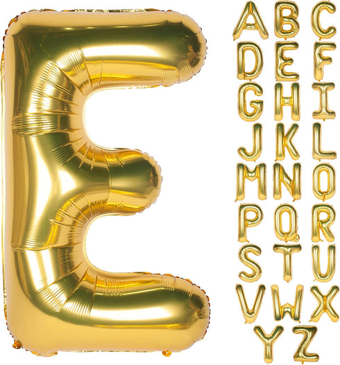 Letter Balloons 40 Inch Giant Jumbo Helium Foil Mylar for Party Decorations Gold E...