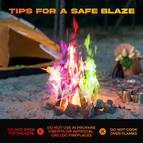 Fire Color Changing Packets Fire Pit (10 Pack) - Perfect for Any Campfire, Bonfire, Fire Pits & Outdoor Fireplaces - Perfect Magic Fire Cosmic Mys...