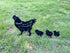 Metal Stake Chicken Decorative Garden Stakes Black Small Chicken Silhouette Garden Statues for Yard Outdoor Lawn Patios Garden Decoration,Set of 4...