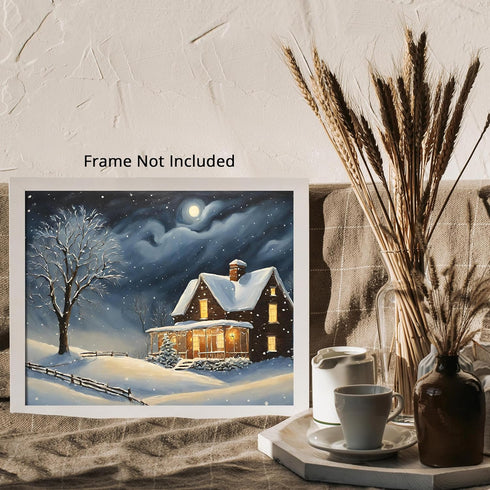 Posterizer 1 pcs- quaint old village-building in the nature 7-Landscape & Nature Art-Floral Botanical Art- Decor for Home & Office- unframed wall ...