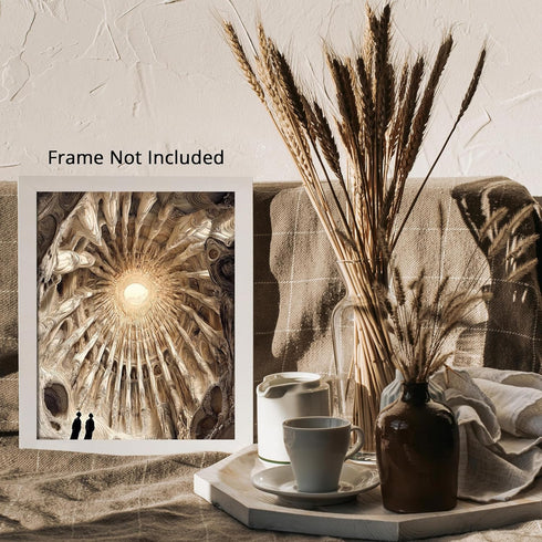 Posterizer 1 pcs-celestial scene of angels in a tunnel of light poster 3-Fantasy & Fiction Art-Religious Posters- Gift for Men Women Entrepreneur ...