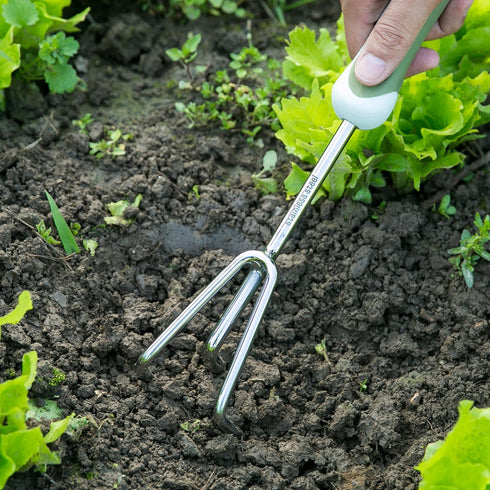 Worth Garden Stainless Steel Hand Cultivator for Tilling Soil - PP/TPR Ergonomic Handle - Garden Hand Tool - T206A00...