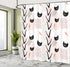 Ambesonne Modern Shower Curtain, Cat Faces Dotted Whiskers Kittens Animals Theme, Cloth Fabric Bathroom Decor Set with Hooks, 69" W x 70" L, Dark ...