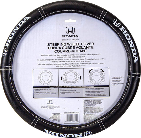 Plasticolor 006705R01 Replacement for Car Truck or SUV Steering Wheel Cover with Honda Logo Embrodired Logo High Contrast Stitching...