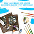 Princeton Real Value, Series 9100, Paint Brush Sets for Acrylic, Oil & Watercolor Painting, Syn-Gold Taklon (Rnd 1, 6, 12 Liner 2, ANG Shader 1/2,...