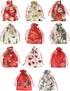 24PCS Christmas Organza Gift Bag 4X6 with Drawstring 11 Mix Pattern Small Goodie Candy Party Favor Xmas Gift Bags...