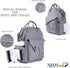 NeoTech Care Diaper Bag Backpack for Baby Girl/Boy, Wide Opening, Multifunction Organizing Pockets (Gray)...