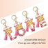 Initial letter Keychains for Women Tassel Butterfly Pink Purple Cute Car Keychain for Wallet Backpack bag charm...
