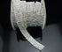 1 Yard 4 Rows SS16 3/5 inches Close Rhinestone Chain Trims Cup Chain Wedding Cake Decoration (Clear Rhinestone+Silver Plated Chain)...