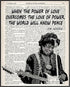 Posterizer 1 pcs-Graffiti Jimi Hendrix Quote-Power of Love-Musical Art Collection-Urban Art- decor for Bedroom, Office, Living Room - unframed wal...