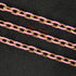 UMAOKANG 2 Meters Pink Enamel Paperclip Chains for Jewelry Making Gold Plated Stainless Steel Jewelry Chain for Necklace Bracelet DIY Jewelry Supp...