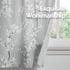 FMFUNCTEX Gray White Bathroom Tier Curtains for Kitchen 36 Inches Long Floral Printed Half Window Panels for Living Room Café Basement Rustic Curt...