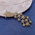 90’s Inspiration Gold Tone Cubic Zircon Shooting Star Brooch Pin Starburst Jewelry...